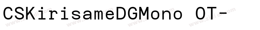 CSKirisameDGMono OT字体转换